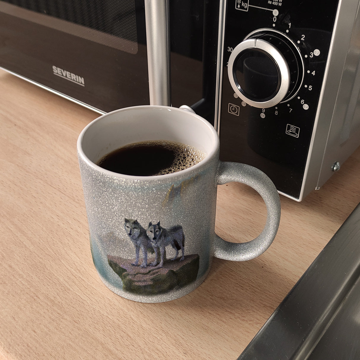 Wolf Kaffeebecher einzigartig für Wolf- und Naturliebhaber
