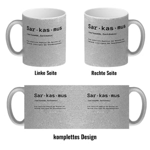 Sarkasmus Definiton Kaffeebecher mit Spruch