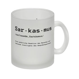 Sarkasmus Definiton Kaffeebecher mit Spruch