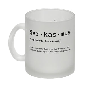 Sarkasmus Definiton Kaffeebecher mit Spruch