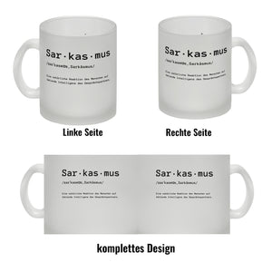 Sarkasmus Definiton Kaffeebecher mit Spruch