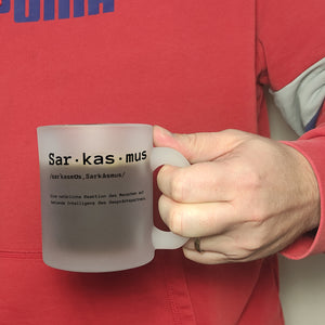 Sarkasmus Definiton Kaffeebecher mit Spruch