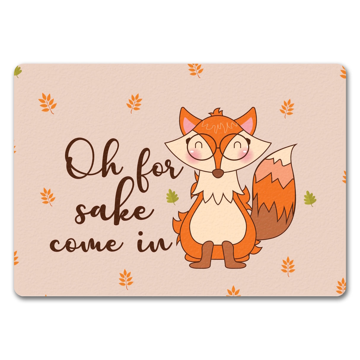 Fuchs Fußmatte in 35x50 cm mit Spruch Oh for fox sake come in