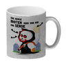 Sensenmann Halloween Kaffeebecher mit Spruch