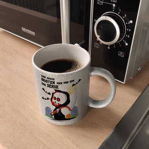 Sensenmann Halloween Kaffeebecher mit Spruch