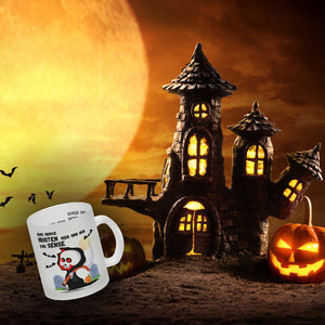Sensenmann Halloween Kaffeebecher mit Spruch