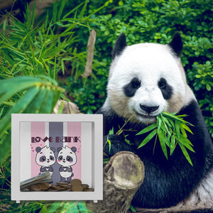 Panda Spardose mit Spruch Love Bank