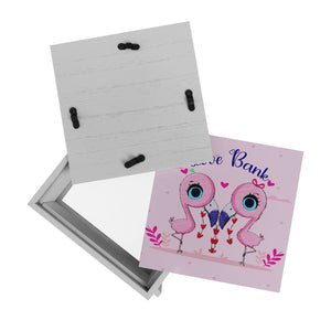 Flamingo Spardose in rosa mit Spruch Love Bank