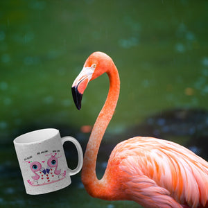Flamingo Pärchen Kaffeebecher mit Spruch