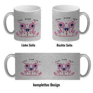 Flamingo Pärchen Kaffeebecher mit Spruch
