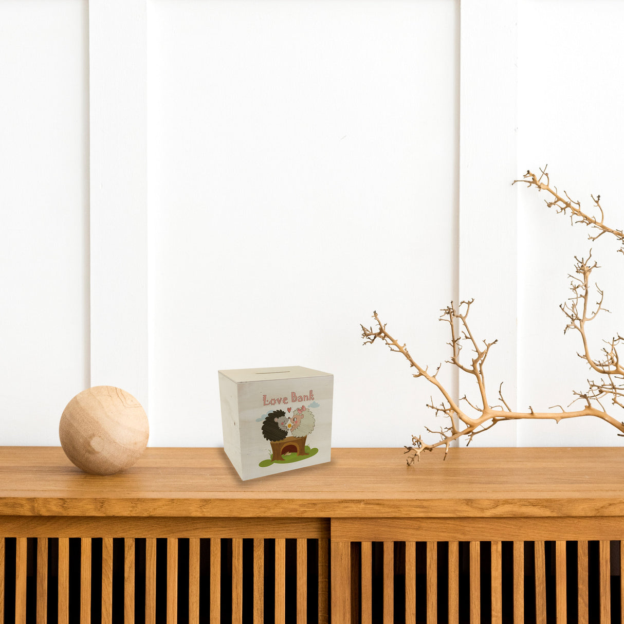 Igel Spardose mit Spruch Love Bank