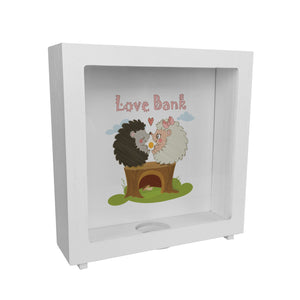 Igel Spardose mit Spruch Love Bank