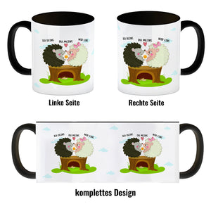 Igel Pärchen Kaffeebecher mit Spruch Ich deins du meins wir eins