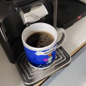 Nilpferd Kaffeebecher mit Spruch Nölpferd Was ne Kacke hier!