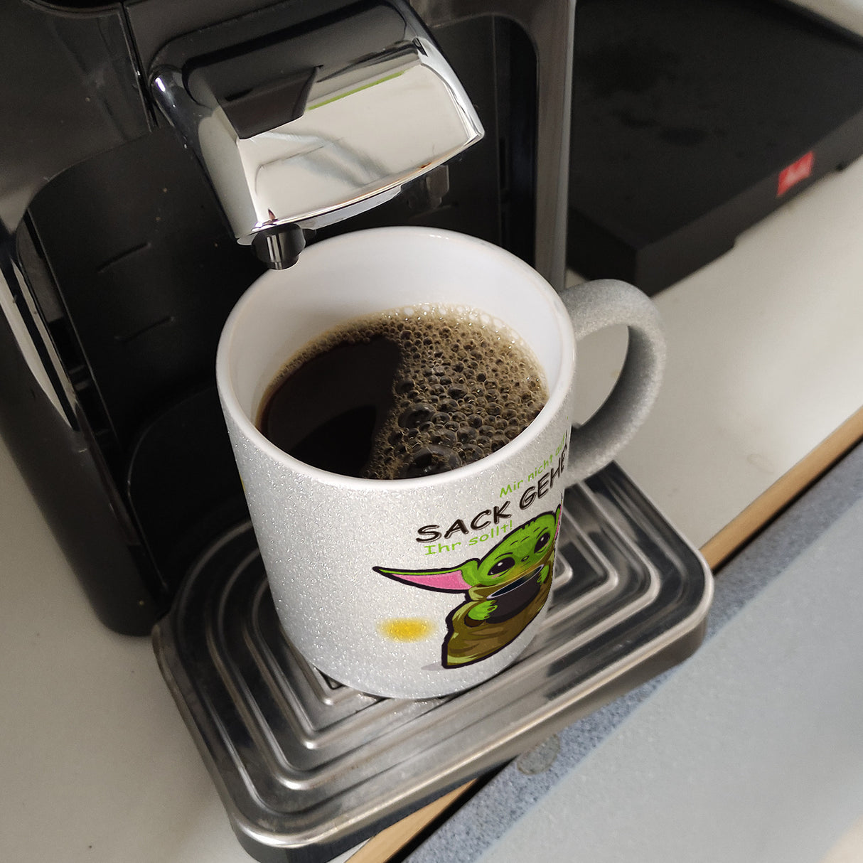 Science-Fiction Kaffeebecher mit Spruch nicht auf den Sack gehen ihr sollt