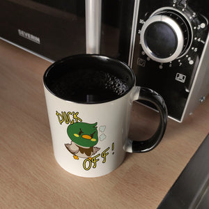 Enten Kaffeebecher mit Spruch DUCK OFF!