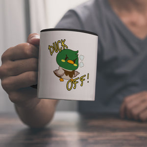 Enten Kaffeebecher mit Spruch DUCK OFF!