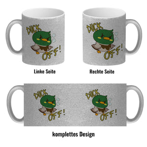 Enten Kaffeebecher mit Spruch DUCK OFF!