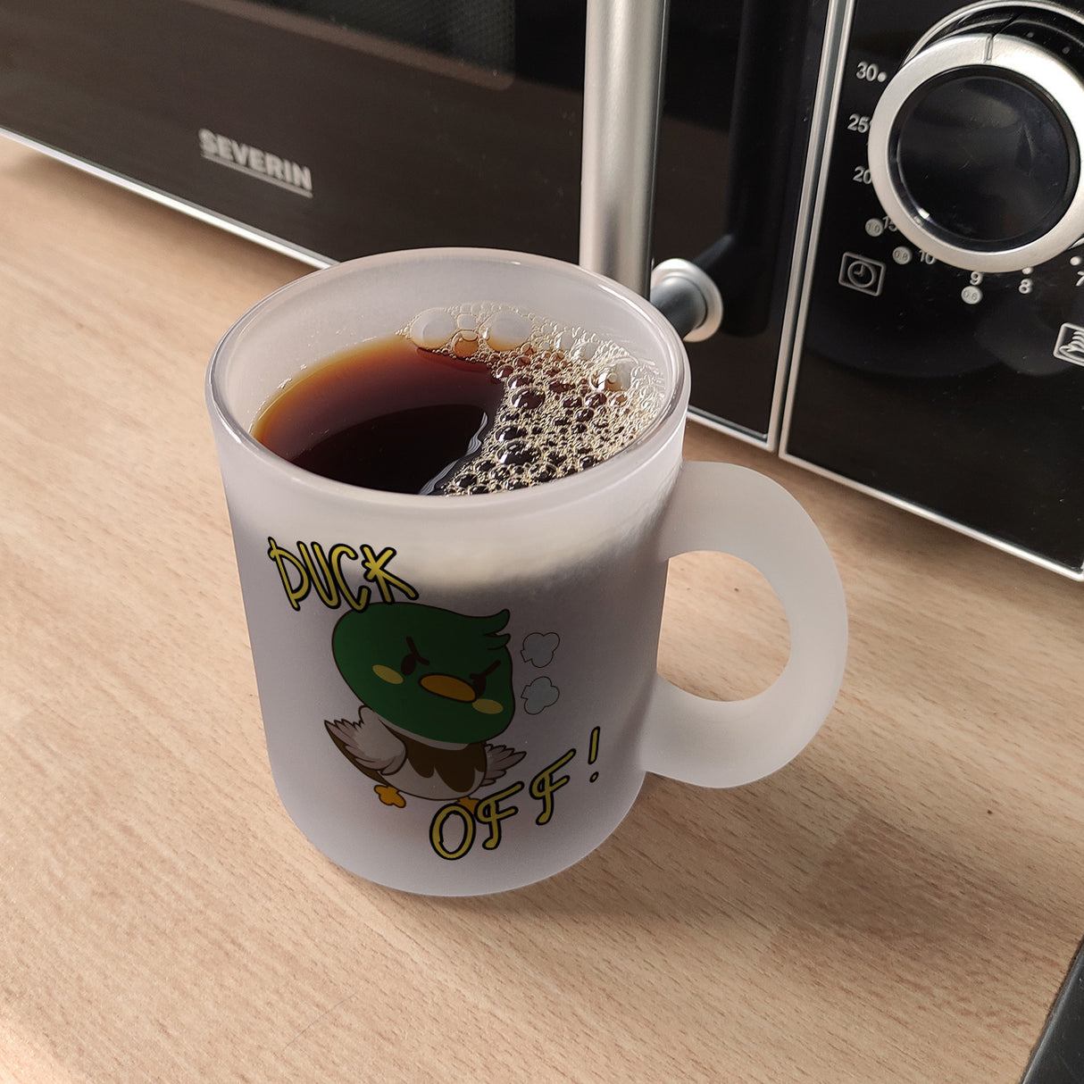 Enten Kaffeebecher mit Spruch DUCK OFF!