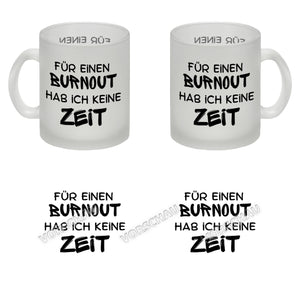 Büro Kaffeebecher mit Spruch Für einen Burnout keine Zeit in bunt