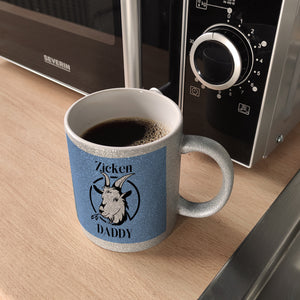 Ziegen Kaffeebecher mit Spruch Zicken DADDY