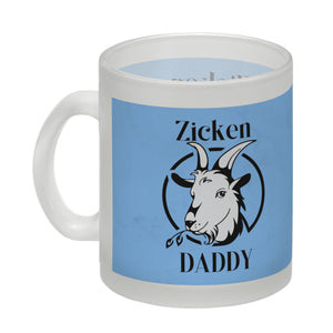 Ziegen Kaffeebecher mit Spruch Zicken DADDY
