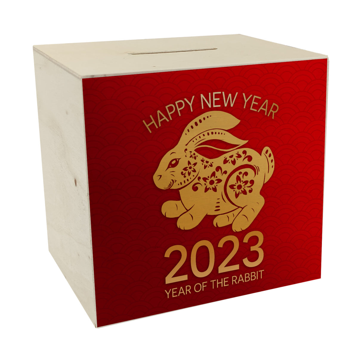 Happy Year of the Rabbit 2023 Spardose mit Kaninchen
