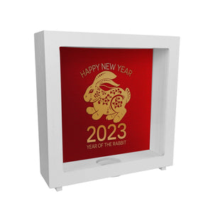 Happy Year of the Rabbit 2023 Spardose mit Kaninchen