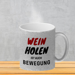 Bier Kaffeebecher mit Spruch - Bier holen ist auch Bewegung