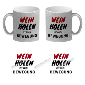 Bier Kaffeebecher mit Spruch - Bier holen ist auch Bewegung