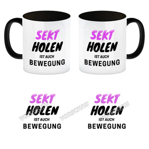 Bier Kaffeebecher mit Spruch - Bier holen ist auch Bewegung