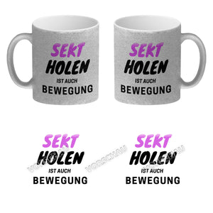 Bier Kaffeebecher mit Spruch - Bier holen ist auch Bewegung