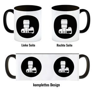 Fotografie Kaffeebecher mit Kamera Motiv