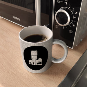 Fotografie Kaffeebecher mit Kamera Motiv