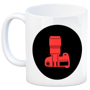 Fotografie Kaffeebecher mit Kamera Motiv