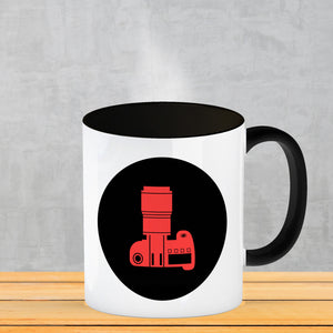 Fotografie Kaffeebecher mit Kamera Motiv