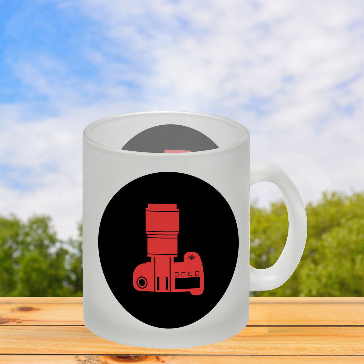 Fotografie Kaffeebecher mit Kamera Motiv