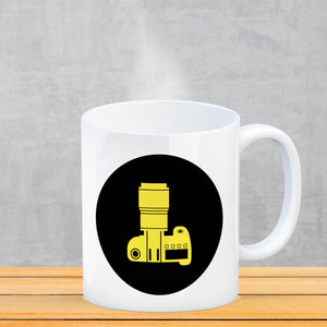 Fotografie Kaffeebecher mit Kamera Motiv