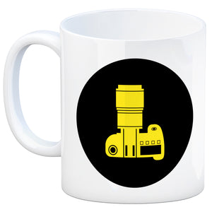 Fotografie Kaffeebecher mit Kamera Motiv