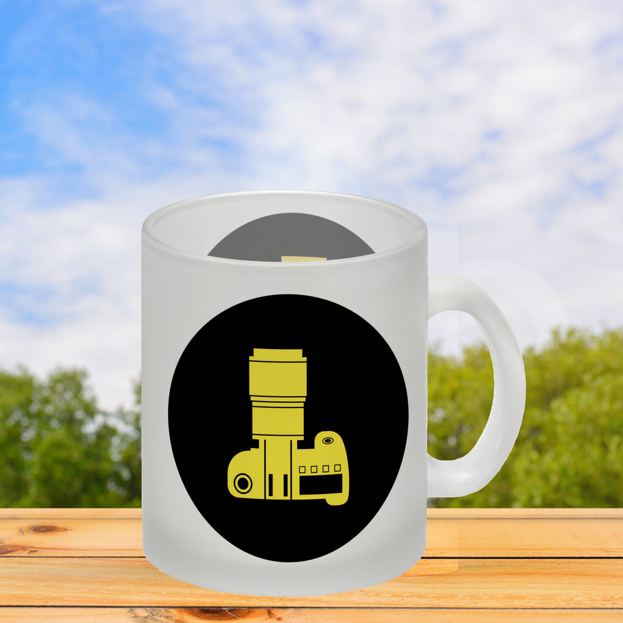 Fotografie Kaffeebecher mit Kamera Motiv