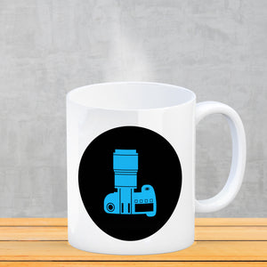 Fotografie Kaffeebecher mit Kamera Motiv