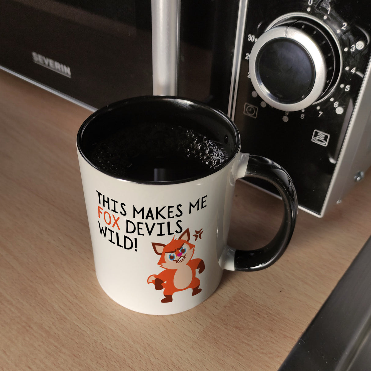 Fuchs Kaffeebecher mit Spruch This makes me fox devils wild