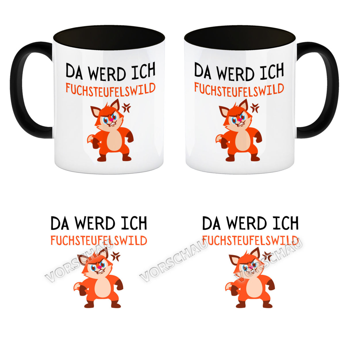 Fuchs Kaffeebecher mit Spruch This makes me fox devils wild