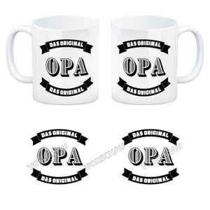 Papa Kaffeebecher mit Spruch Papa Das Original