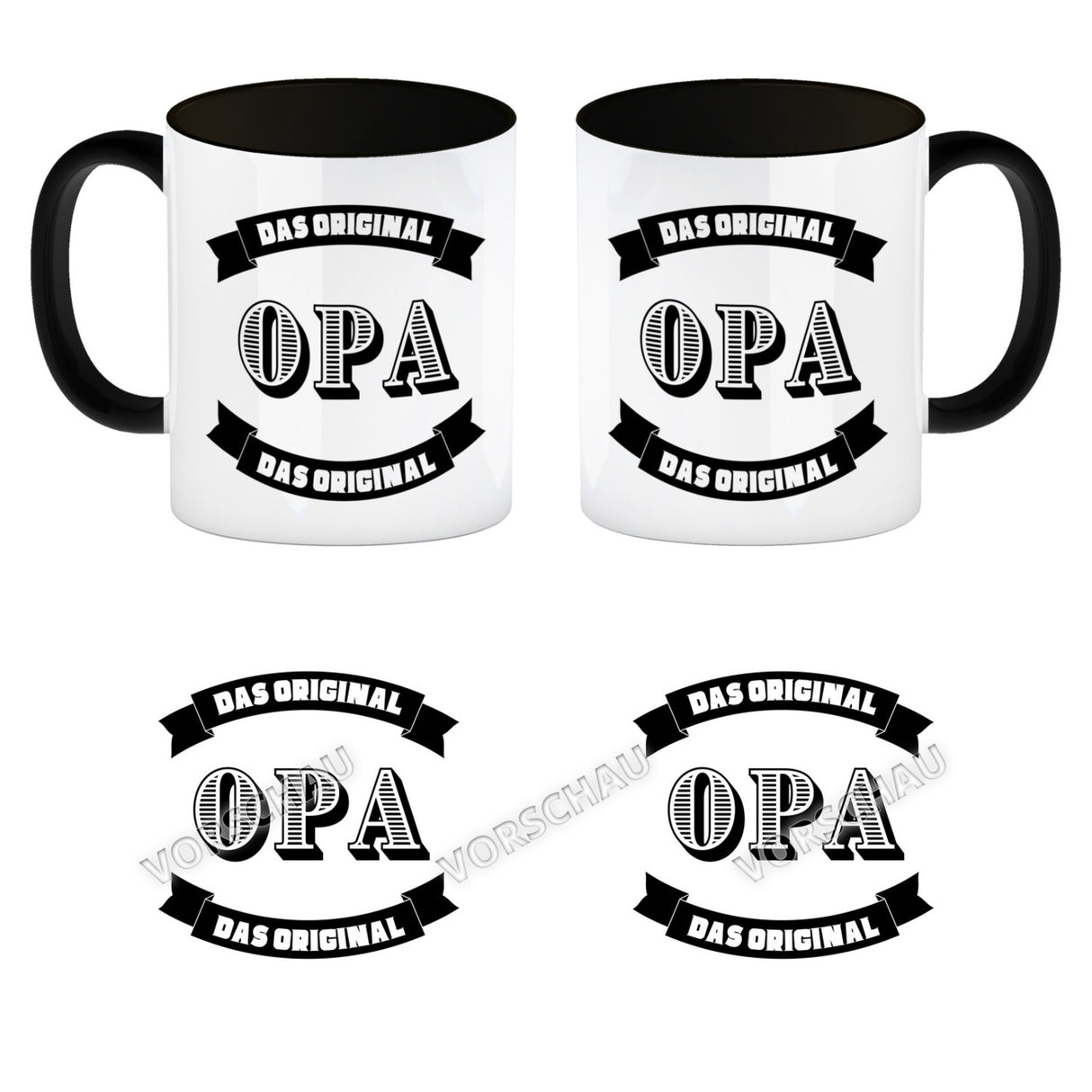 Papa Kaffeebecher mit Spruch Papa Das Original