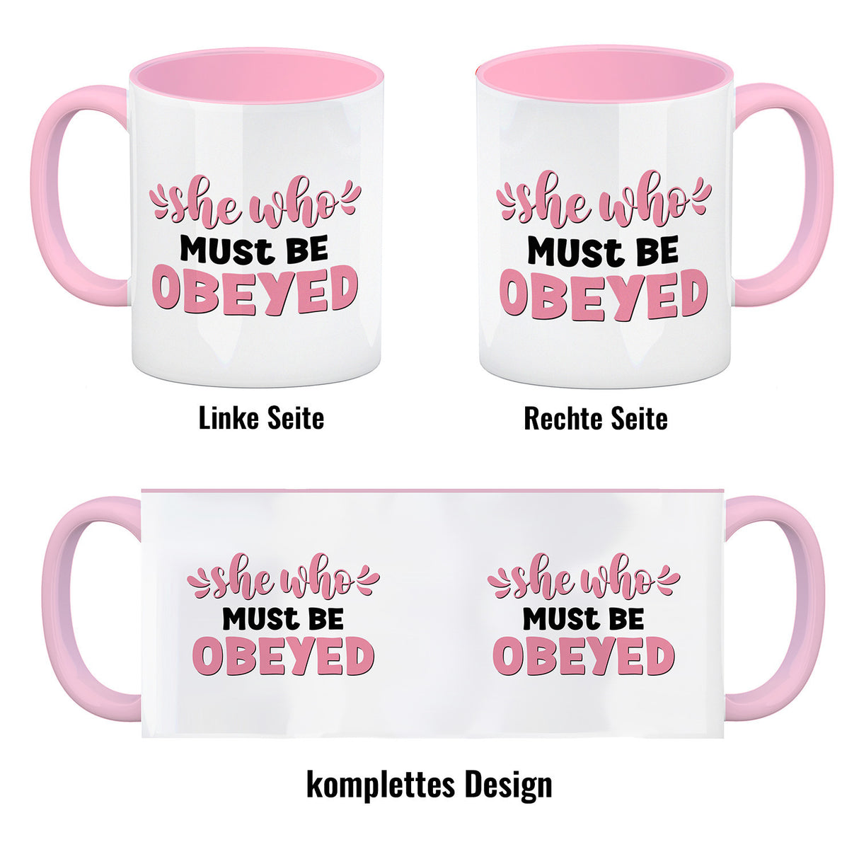 She who must be obeyed Kaffeebecher mit Spruch
