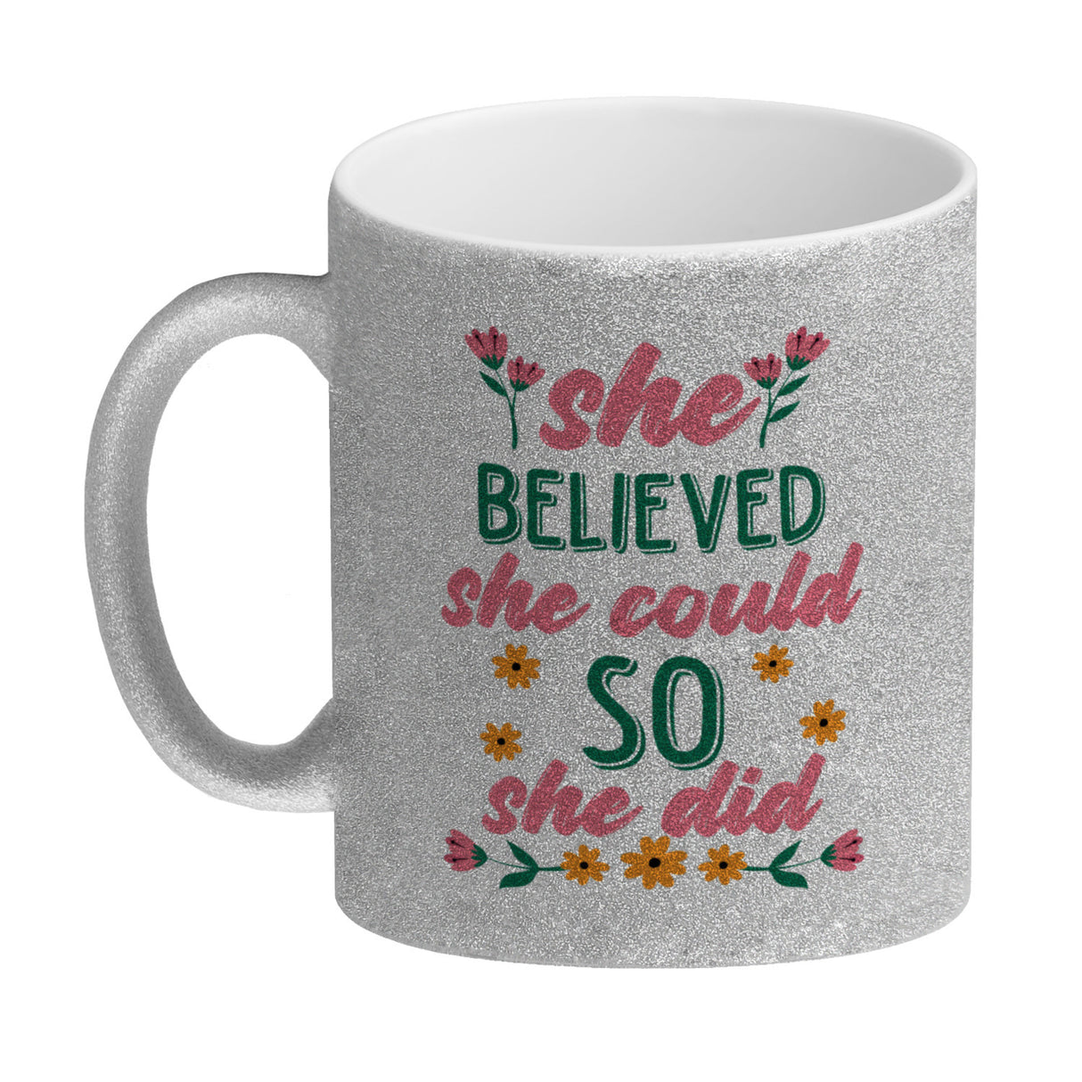 Motivation Kaffeebecher mit Spruch She believed she could so she did