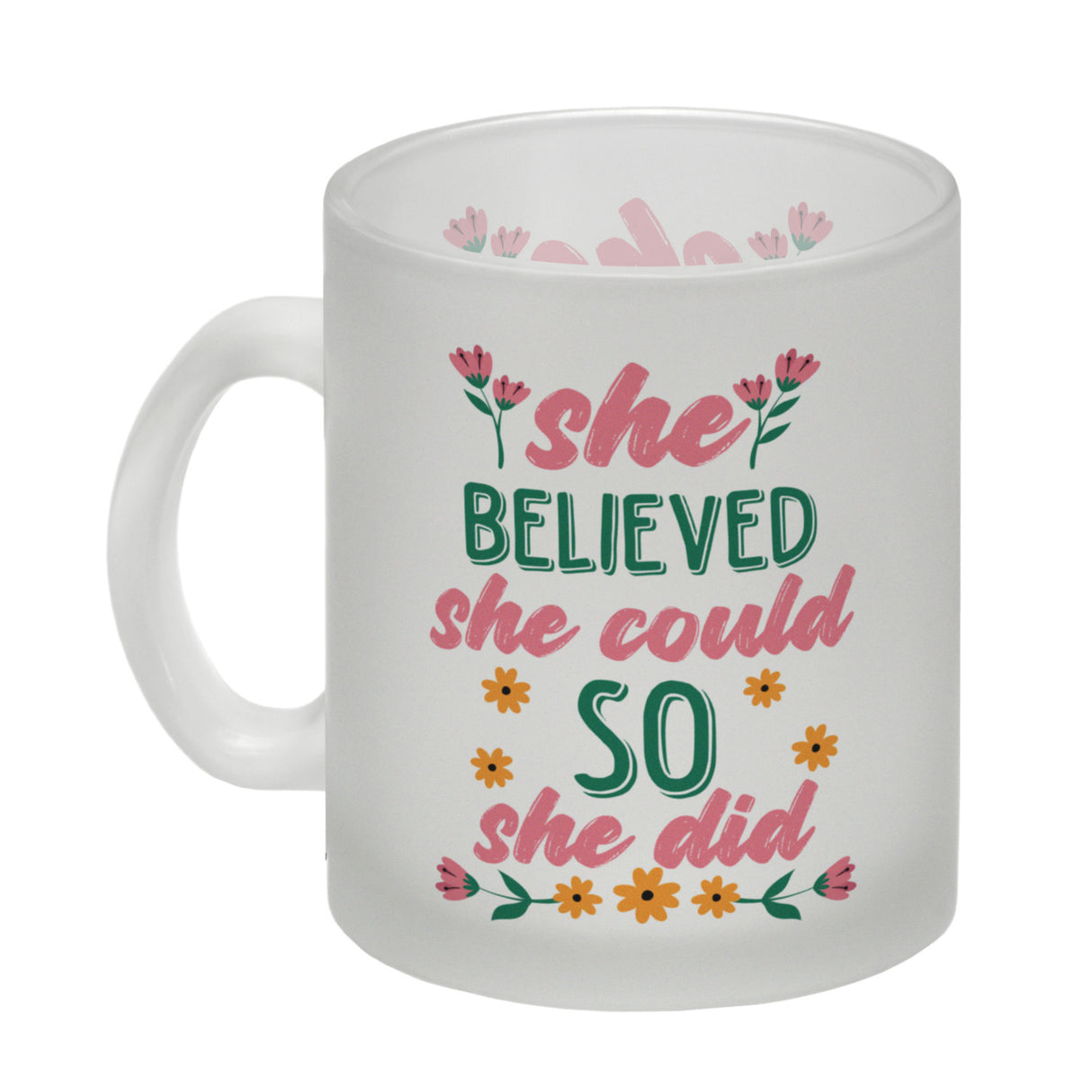 Motivation Kaffeebecher mit Spruch She believed she could so she did