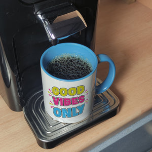 Good Vibes Only Kaffeebecher mit Spruch für Arbeitskollegen