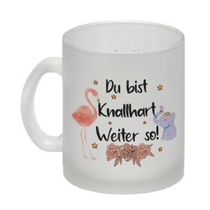 Flamingo und Elefant Motivation Kaffeebecher mit Spruch